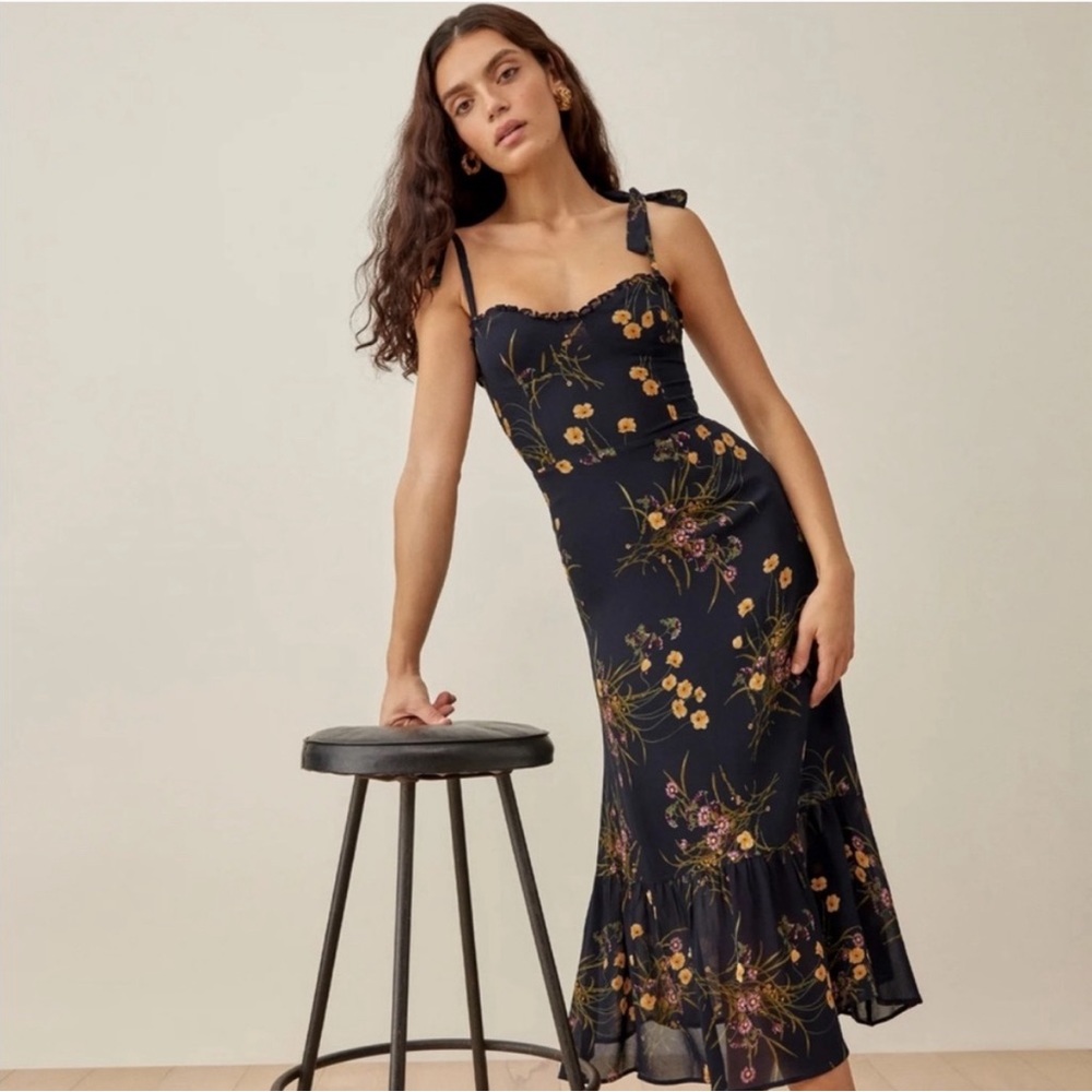 Reformation Navy Nikita Dress